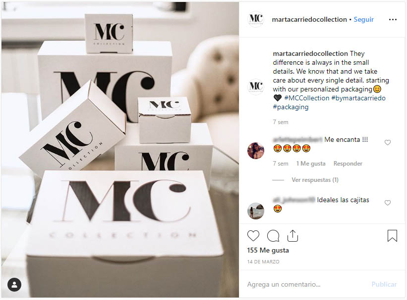 Personalización de cajas diseño Marta Carriedo